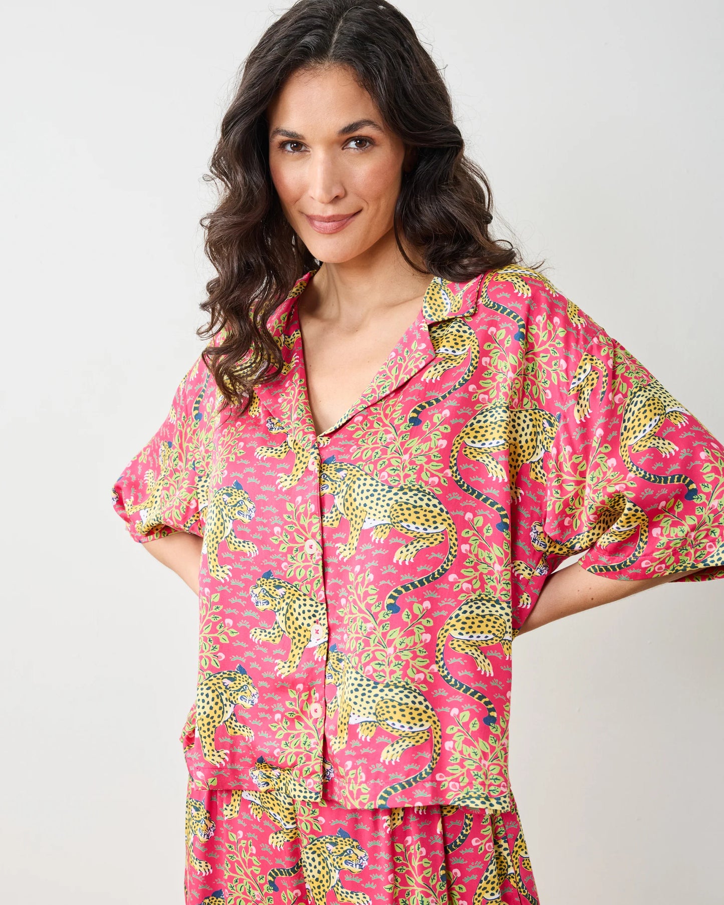 Eco Satin Wildest Dreams Set in Bagheera (Hot Pink)
