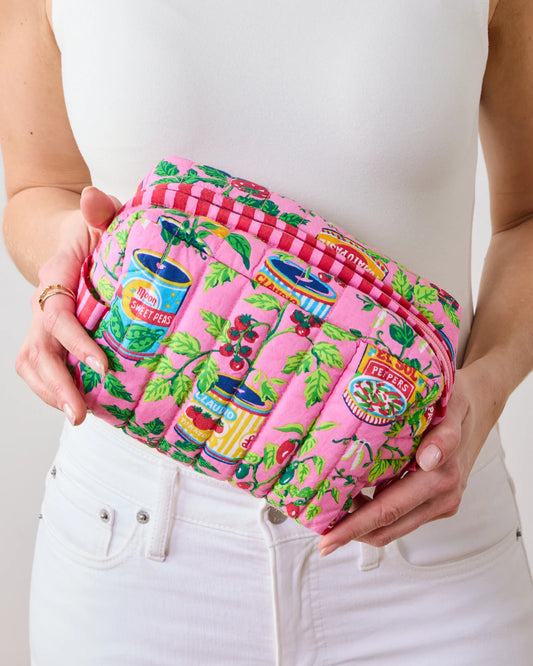 Kitchen Garden - Quilted Pouch in Rose
