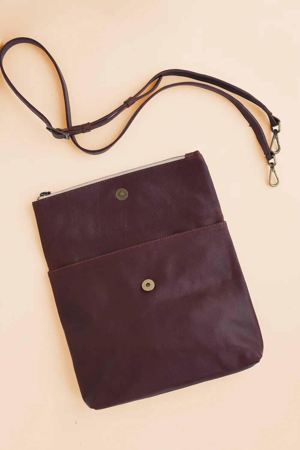 Perfect Pockets Crossbody in Chestnut (India Collection)