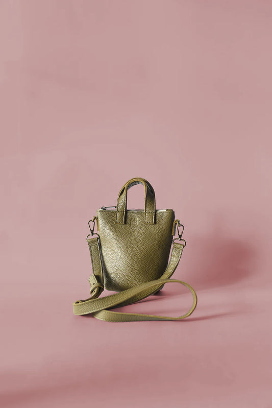 GR Phone Crossbody in Pebbled Olive
