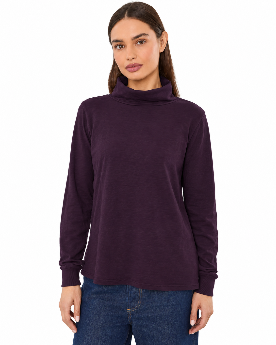 Mododoc Long-Sleeve Turtleneck Tee in Caviar - product photo