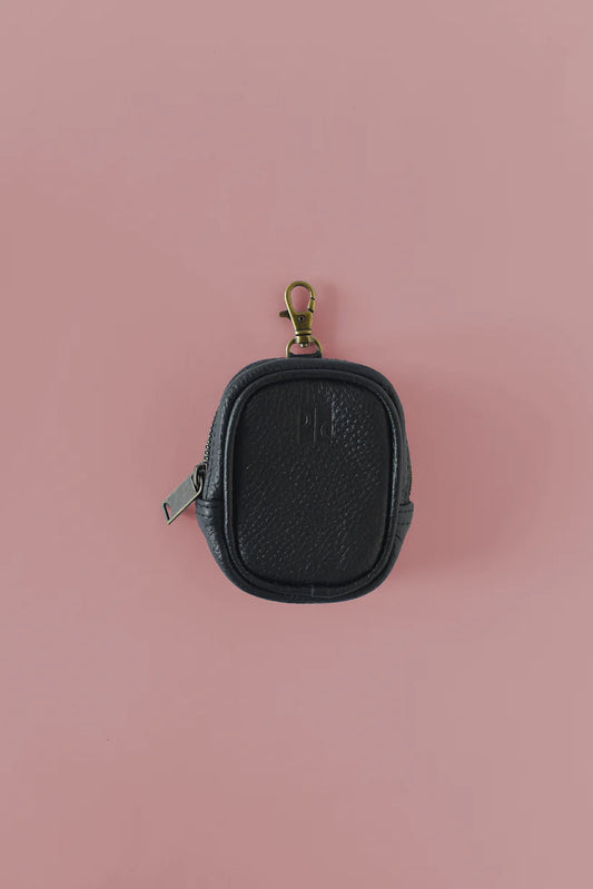 GR Pouch Charm in Pebbled Black