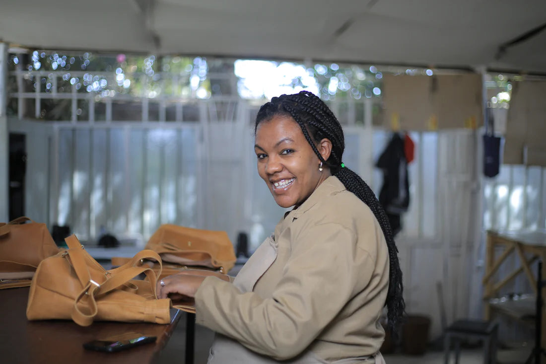 Large Backpack in Caramel (Ethiopia Collection)