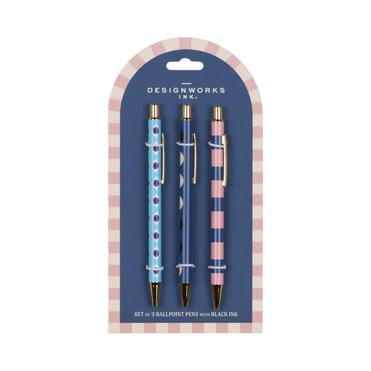 A Dopo Set of 3 Pens- Eye, Moon, & Stripe