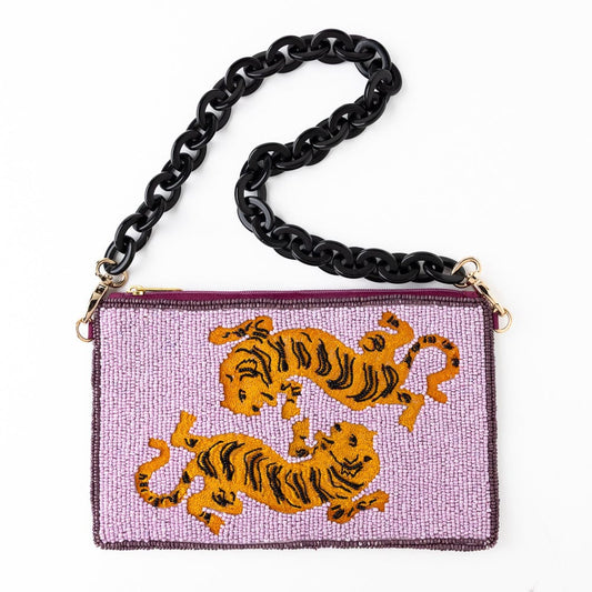 Elenor Beaded Tiger Bag