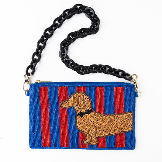 Elenor Beaded Dachshund Bag