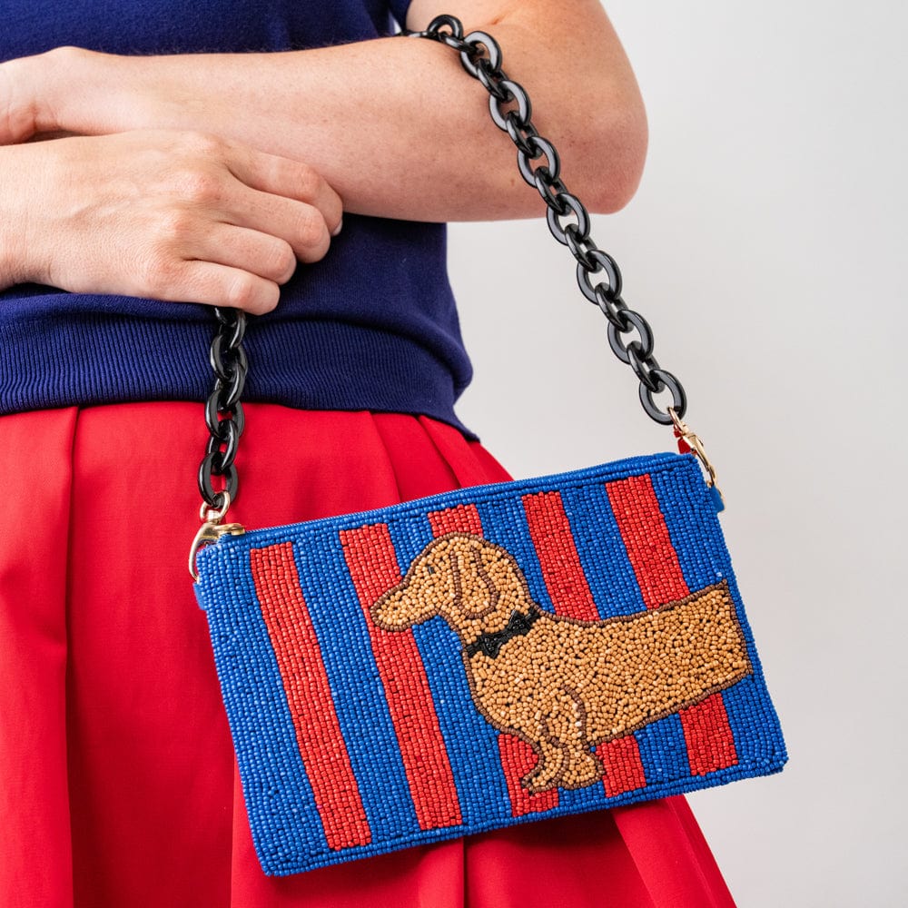 Elenor Beaded Dachshund Bag