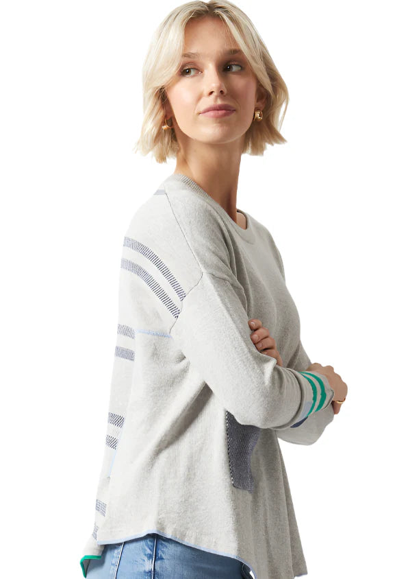 Birdseye Trim Sweater in Marl