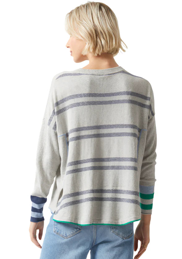 Birdseye Trim Sweater in Marl