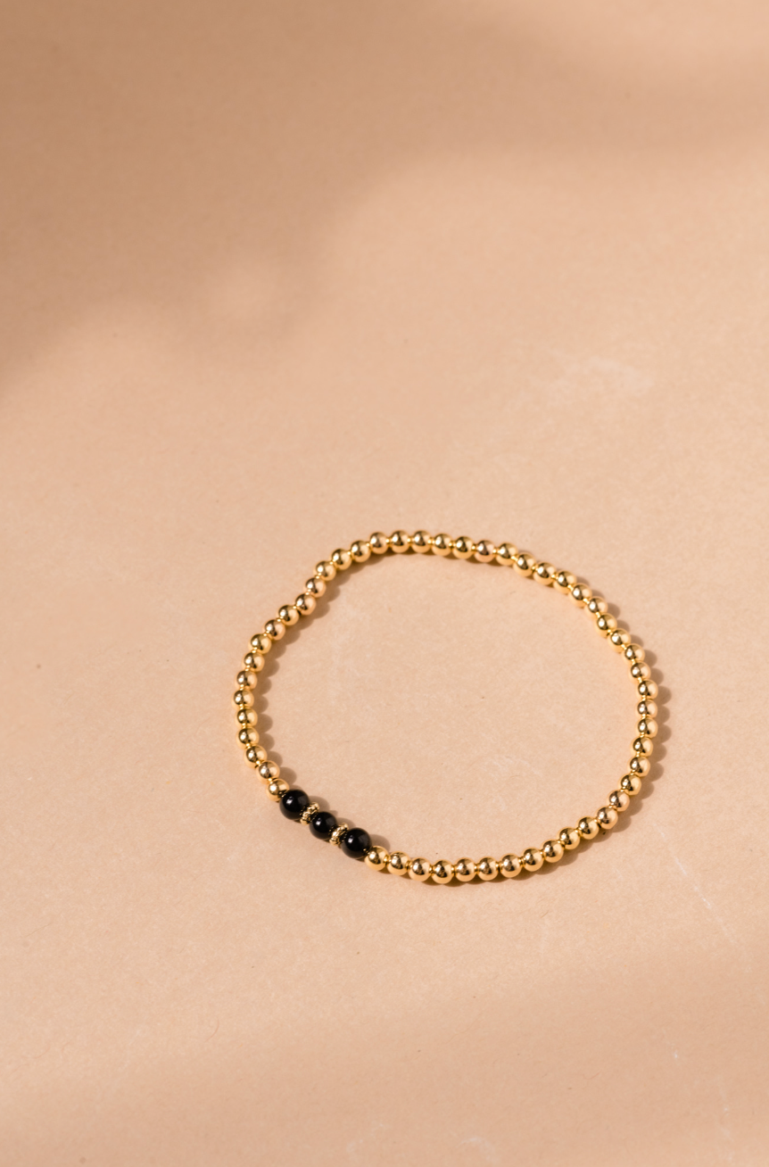 Onyx Trio Beaded Bracelet