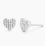All Heart Stud Earrings in Silver