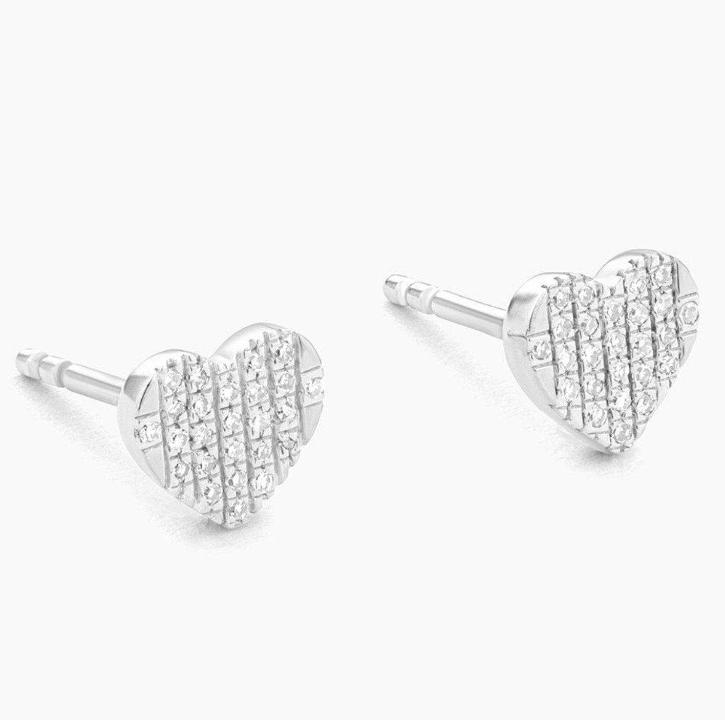 All Heart Stud Earrings in Silver