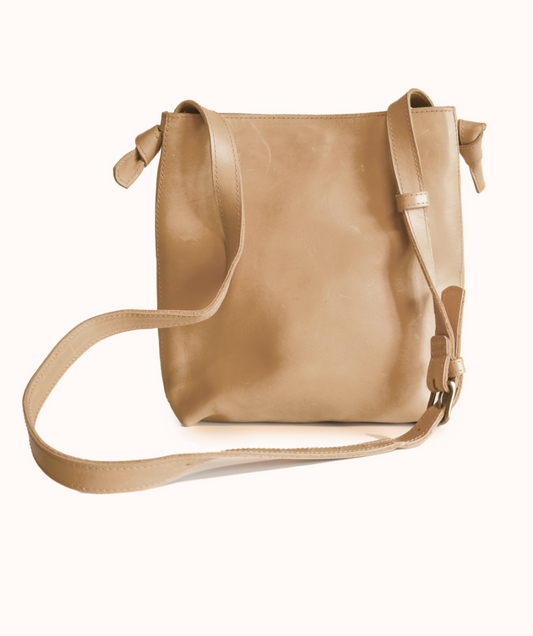 Cait Knotted Crossbody in Sand