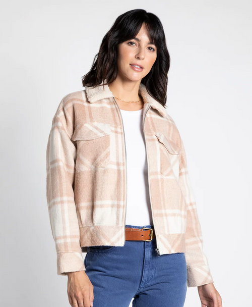 Clare Jacket in Warm Taupe Combo