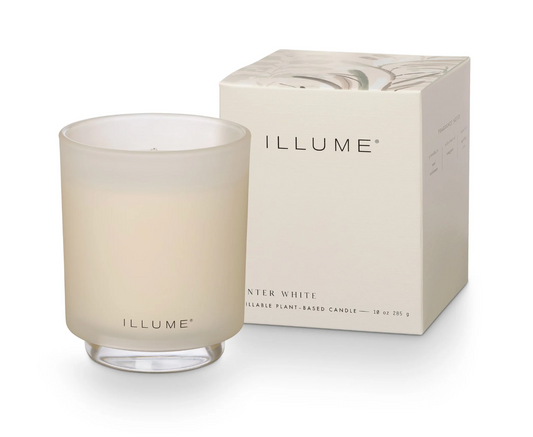 Winter White Refillable Boxed Glass Candle