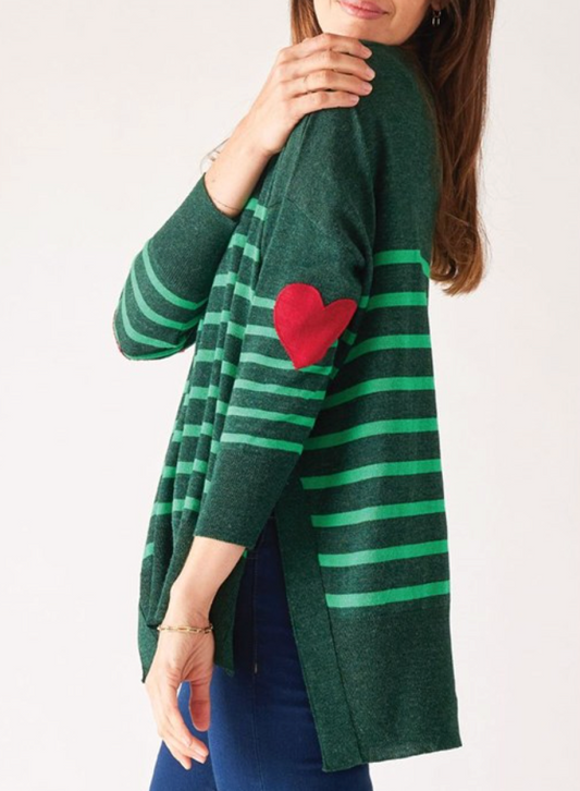 Amour Sweater in Apline & Clover Stripe