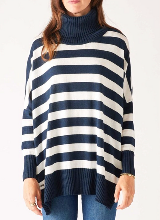 Catalina Turtleneck Sweater in Light Navy