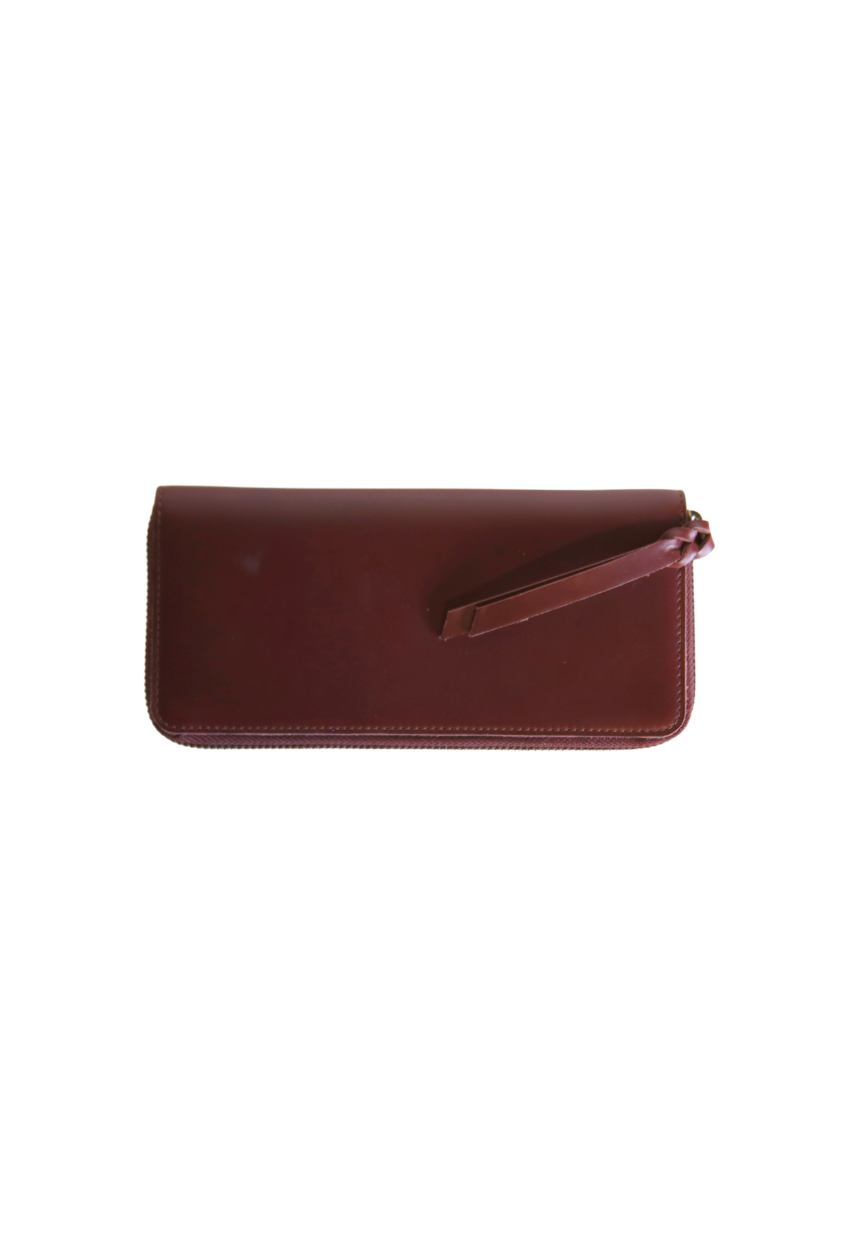 Helina Large Zip Around Wallet in Wine