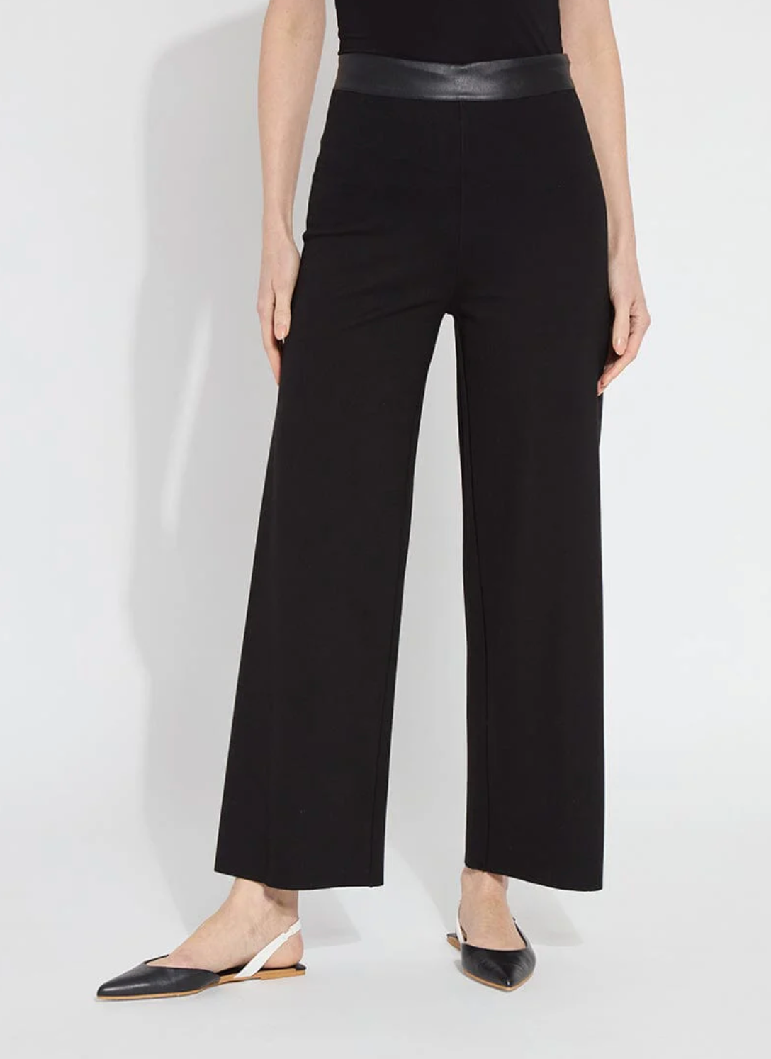 Denver Wide Leg Ponte in Black