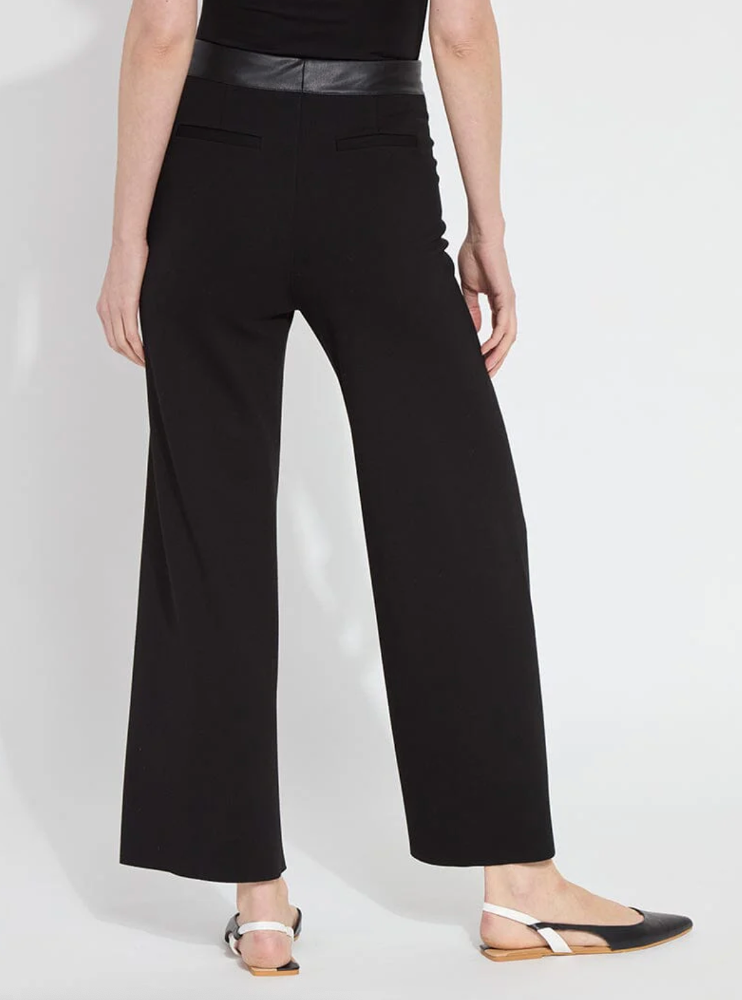 Denver Wide Leg Ponte in Black