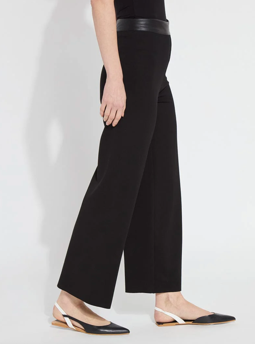 Denver Wide Leg Ponte in Black