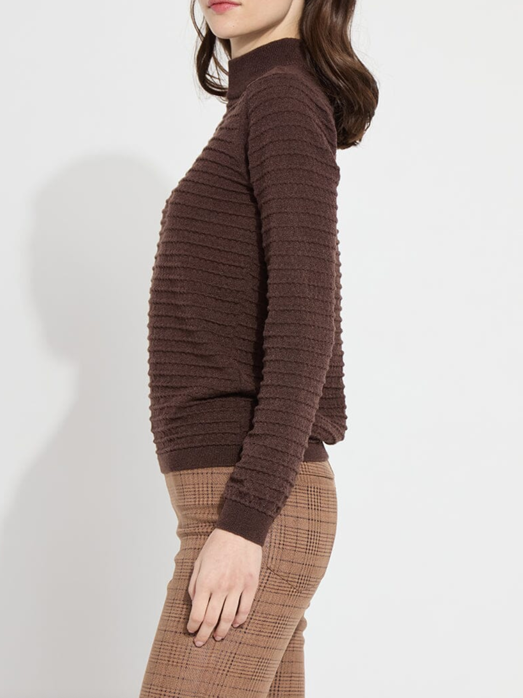 Valery Mockneck Sweater in Dark Mocha