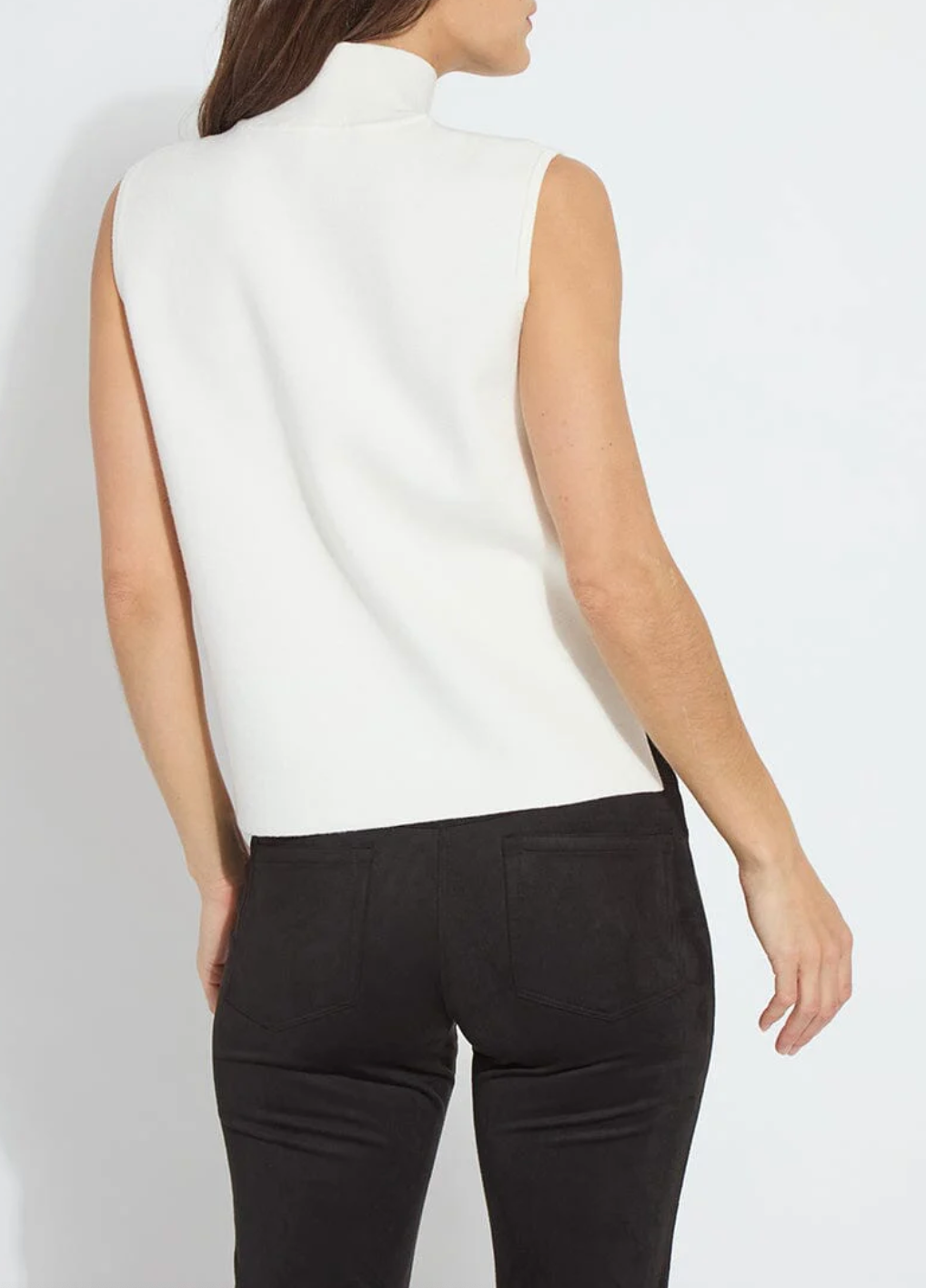 Gianna Knit Turtleneck Top in Snow White