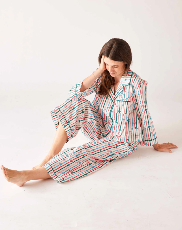 Over the Cotton Moon Pajama Set in Ribbon Candy