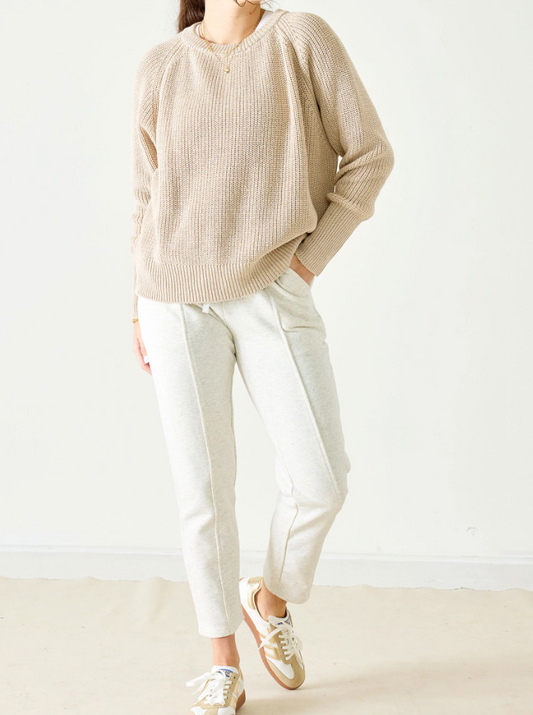 Salty Cotton Crewneck in Oat