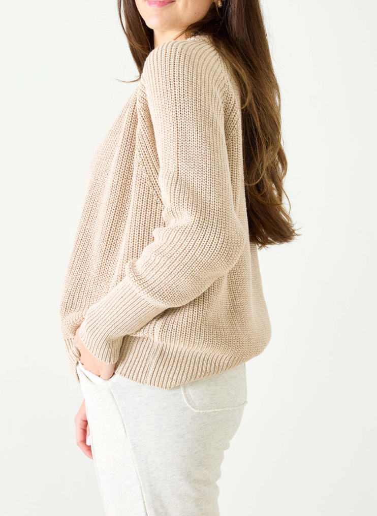 Salty Cotton Crewneck in Oat