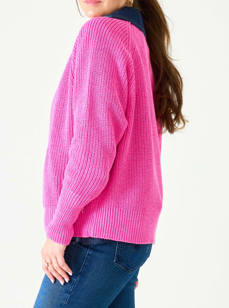 Salty Cotton Crewneck in Pink