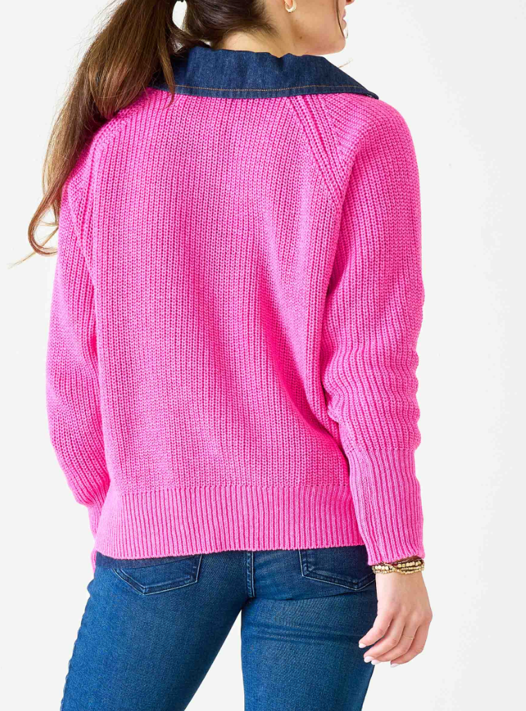 Salty Cotton Crewneck in Pink