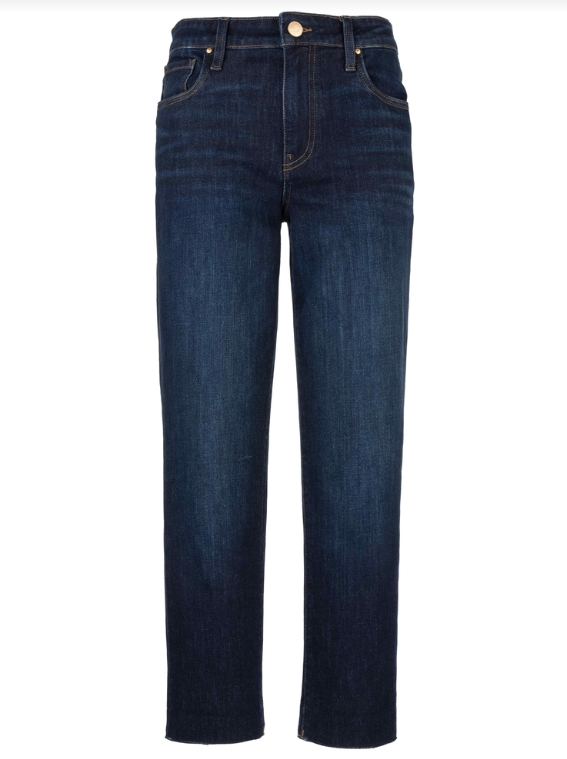 Reese Straight Leg Jeans with Raw Hem in Courageously