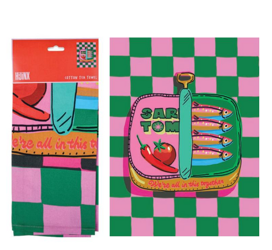 Sardines Tea Towel