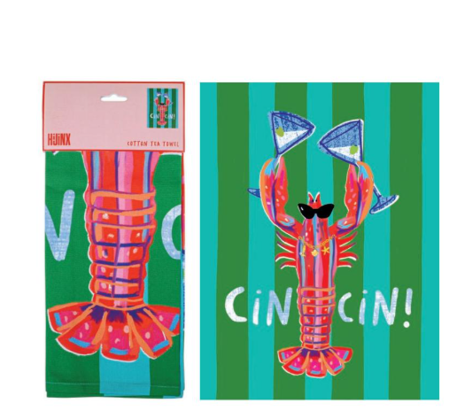 Cin Cin Lobster Tea Towel