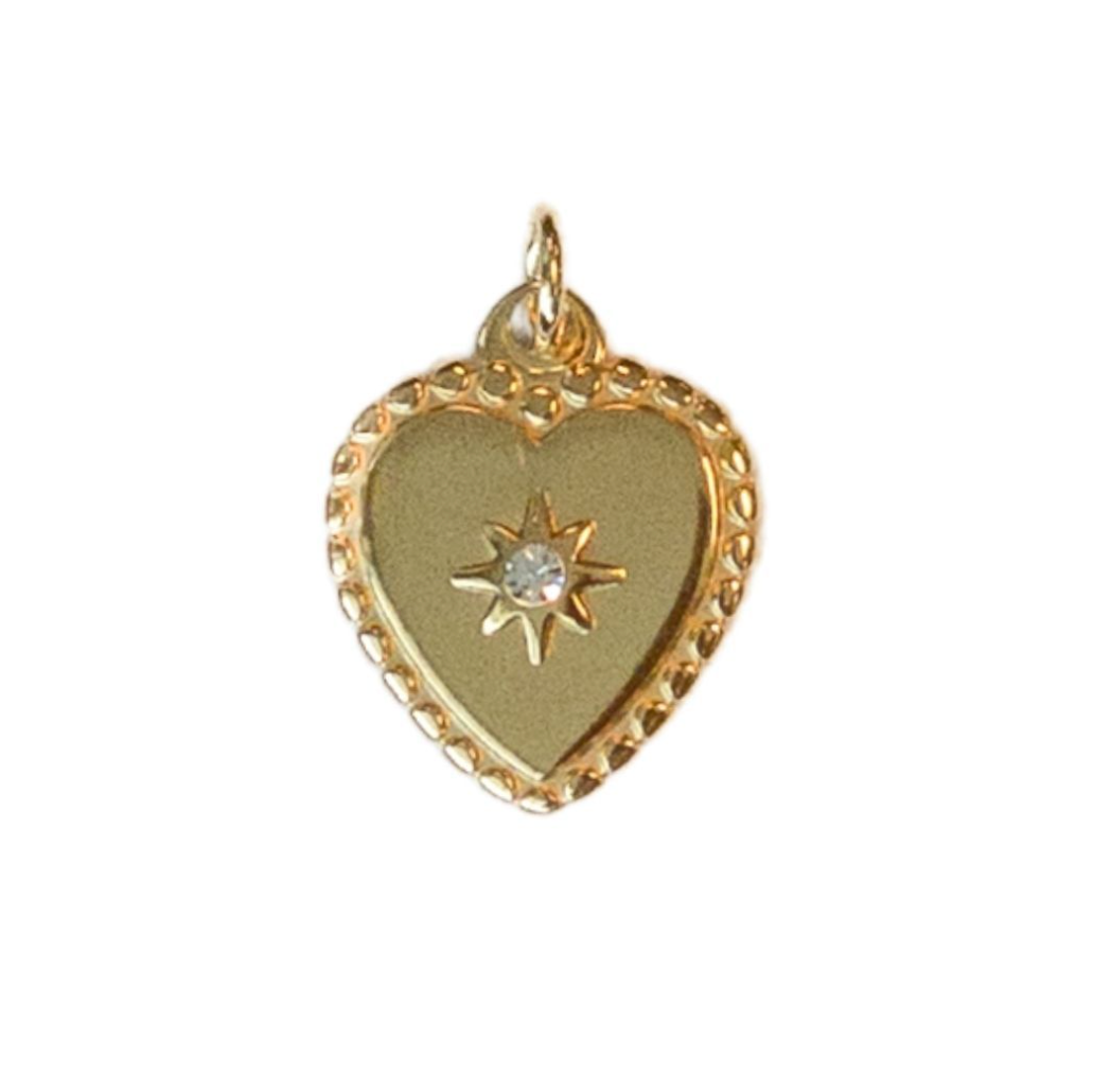 Large Star Heart Charm