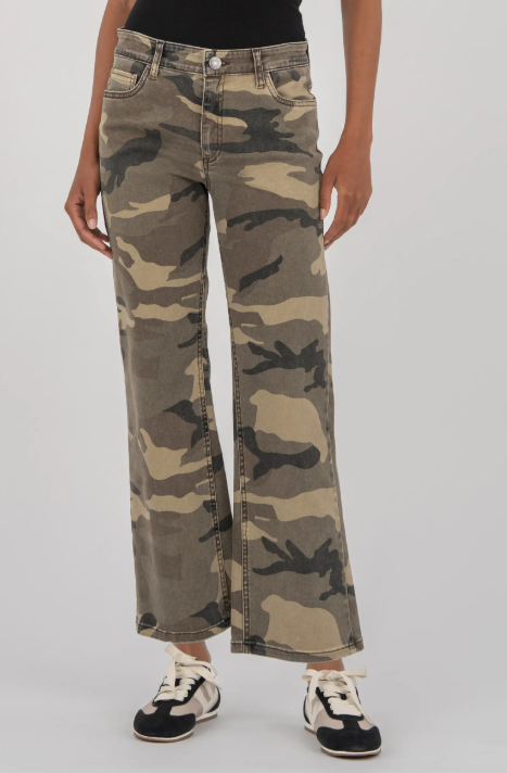Kelsey High Rise Ankle Flare (Olive)