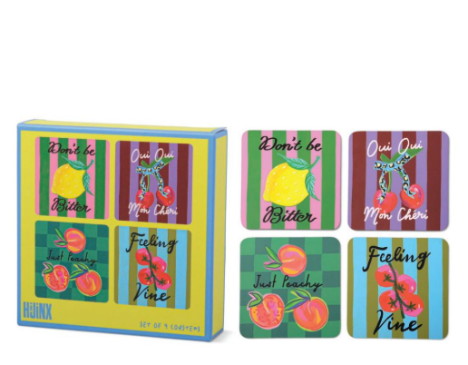 The Fruity Set of 4 Coasters