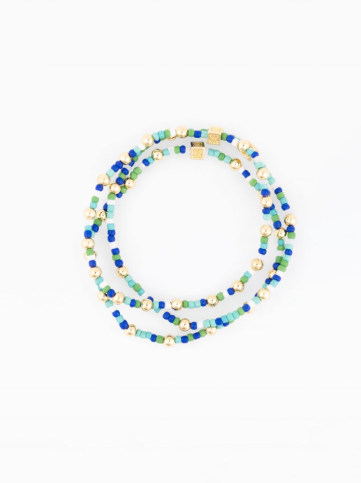 Vivienne Bracelet Set in Blue & Green