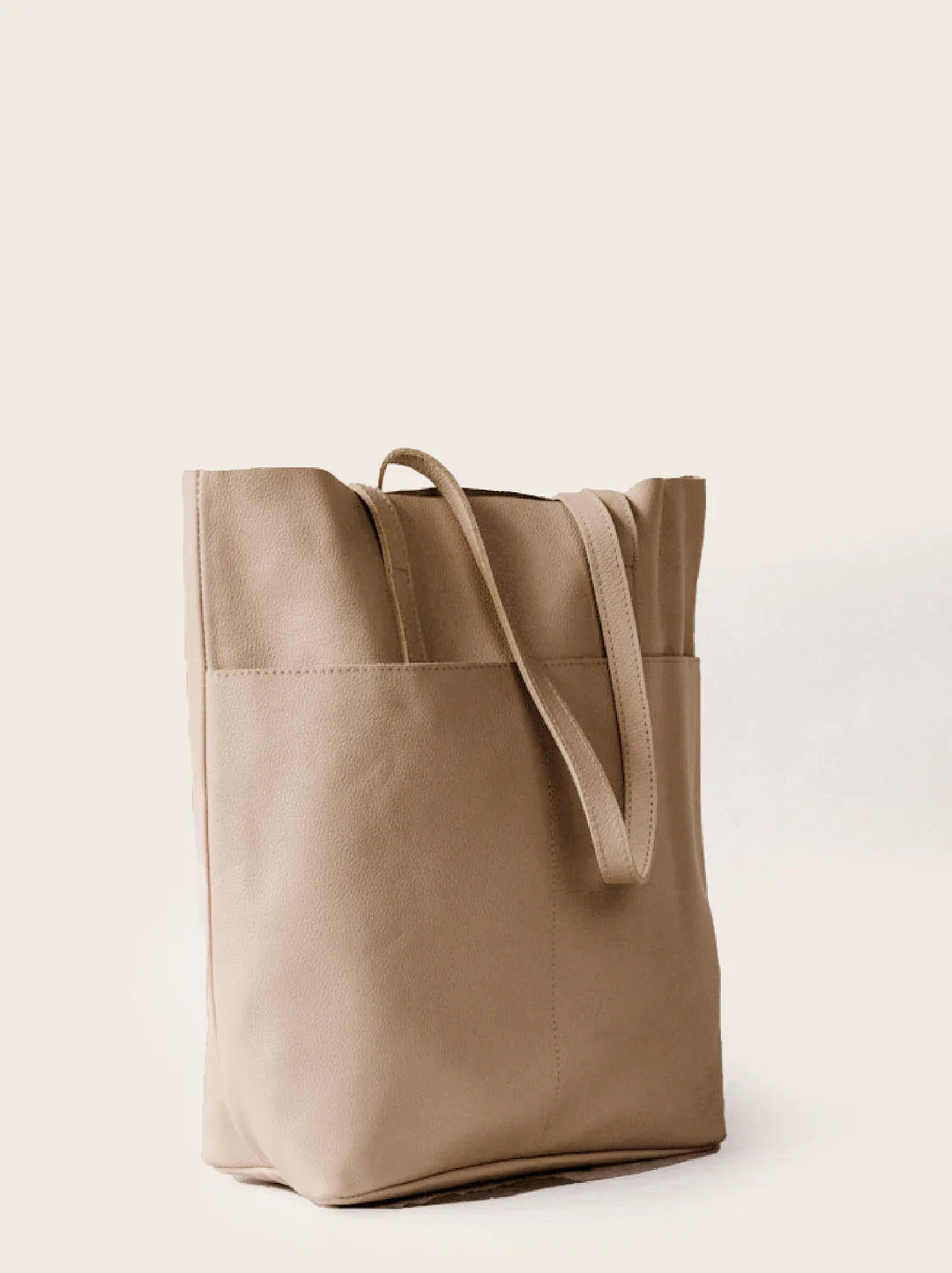 Selam Tote in Pebbled Driftwood