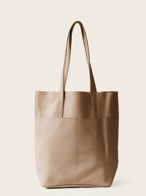 Selam Tote in Pebbled Driftwood