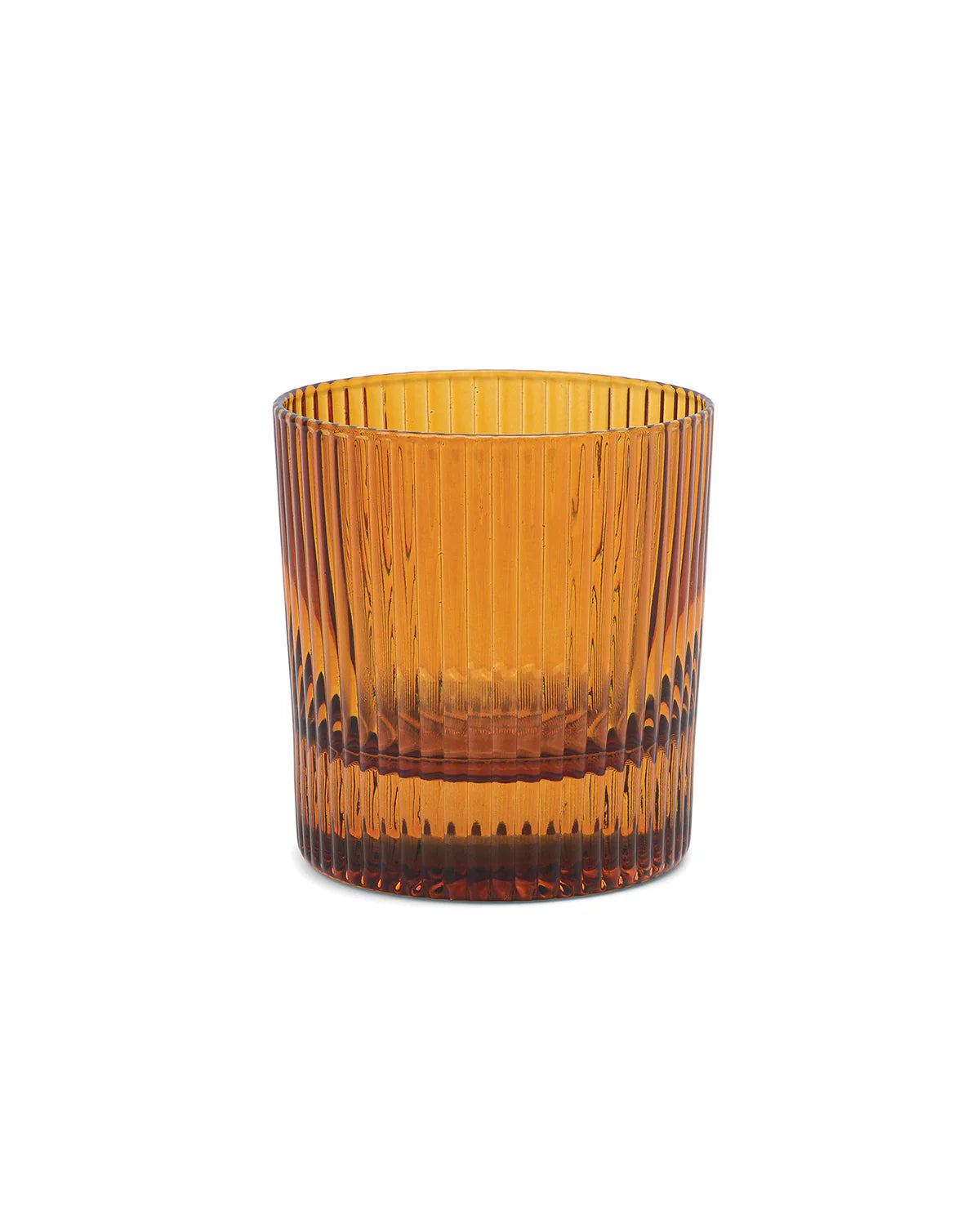 The Scout Lowball Glass in Amber (Set of 2)