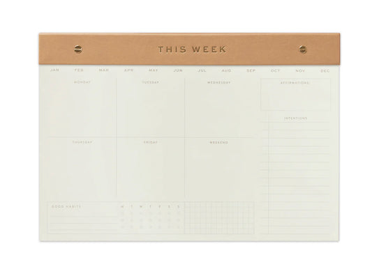 Weekly Postbound Notepad - Camel