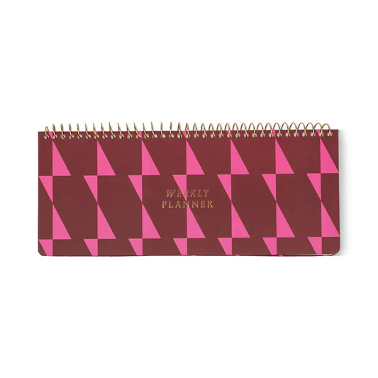 Weekly Planner Pad in Burgundy + Pink
