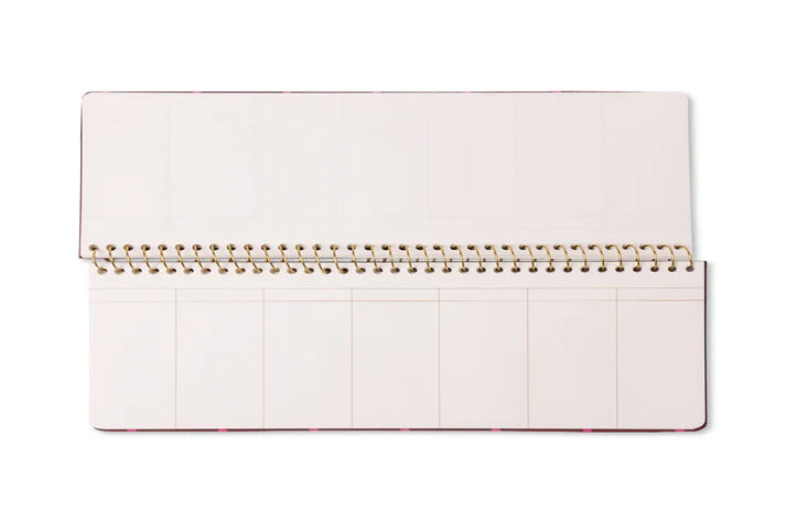 Weekly Planner Pad in Burgundy + Pink
