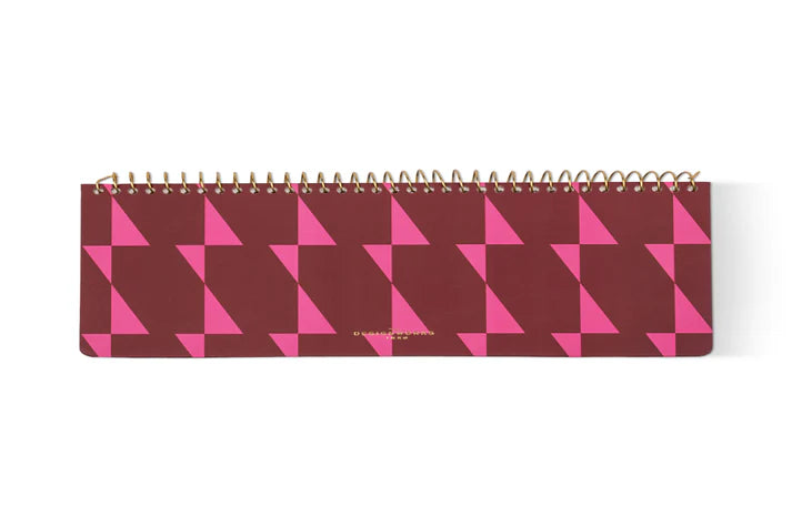 Weekly Planner Pad in Burgundy + Pink
