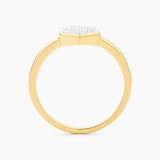 Shimmering Hexa Ring in Gold
