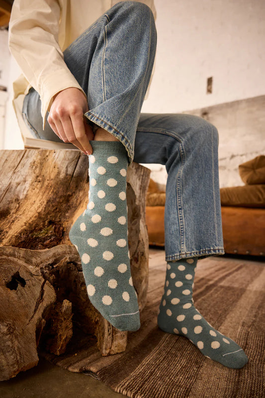 Women's Dot Wool Cashmere Crew Socks