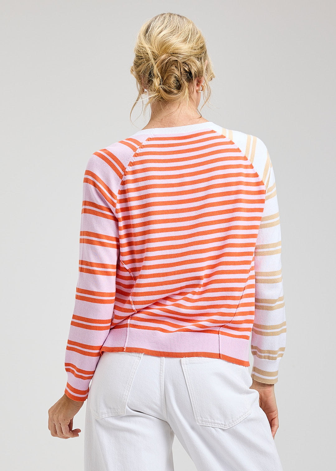 Crazy Stripe Sweater in White