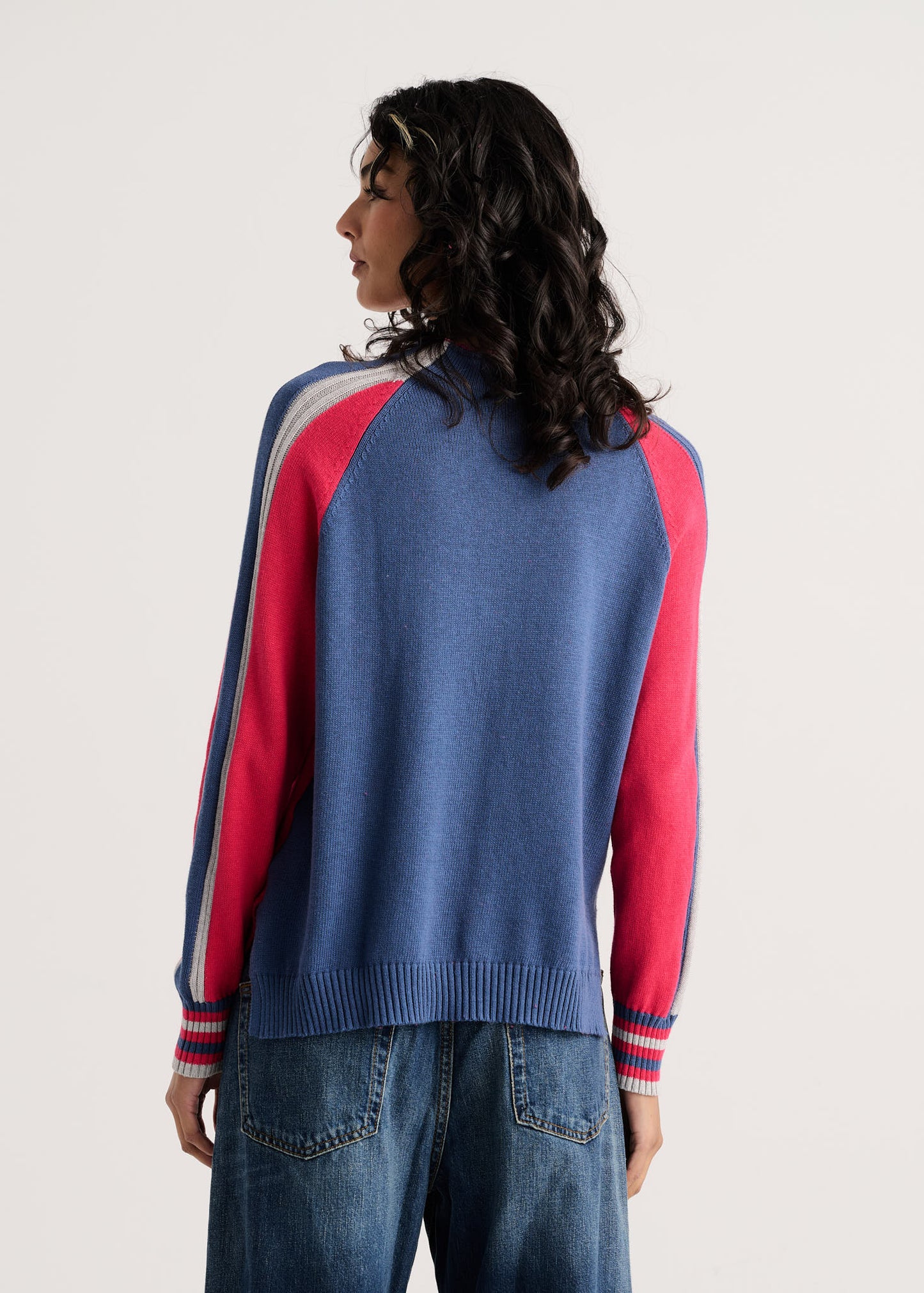 Two-Way Funnel Neck Sweater Winter Berry